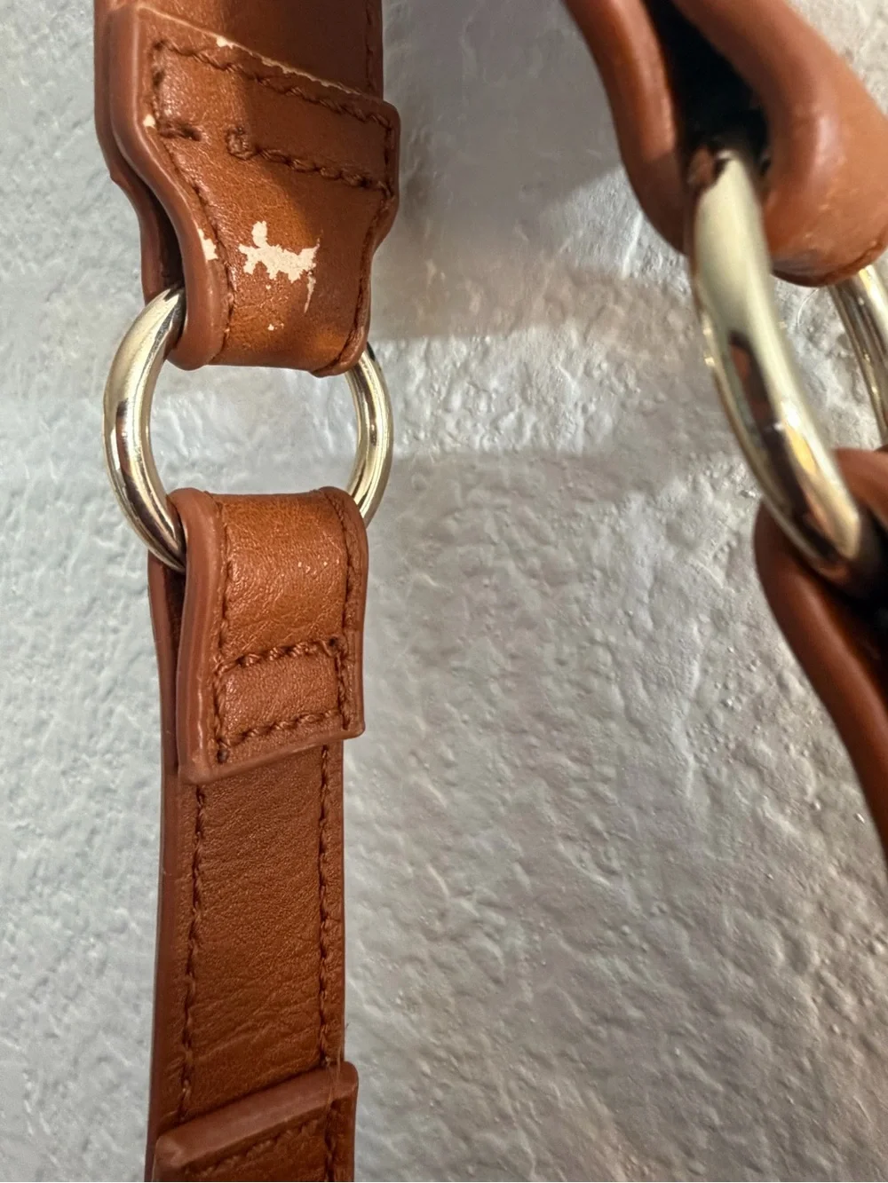 INC International Concepts Cognac Brown Suede Studded Hobo Bag